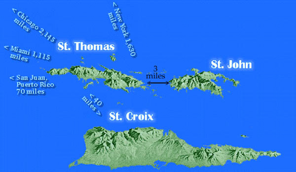 USVI Topological map