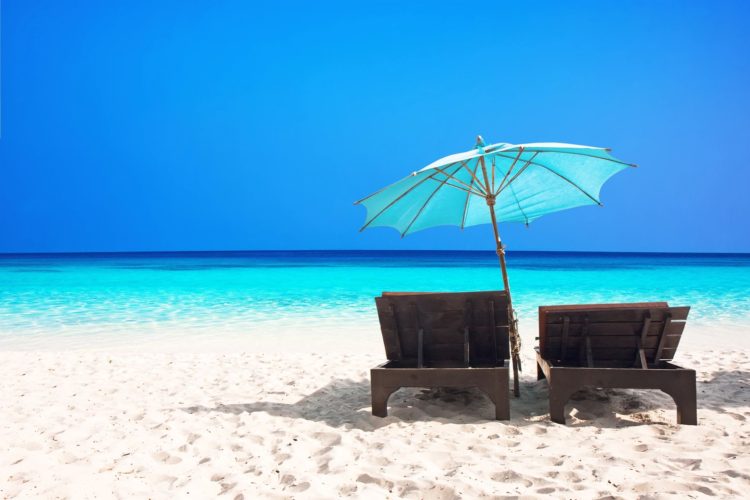 Beachside Umbrella and Chairs